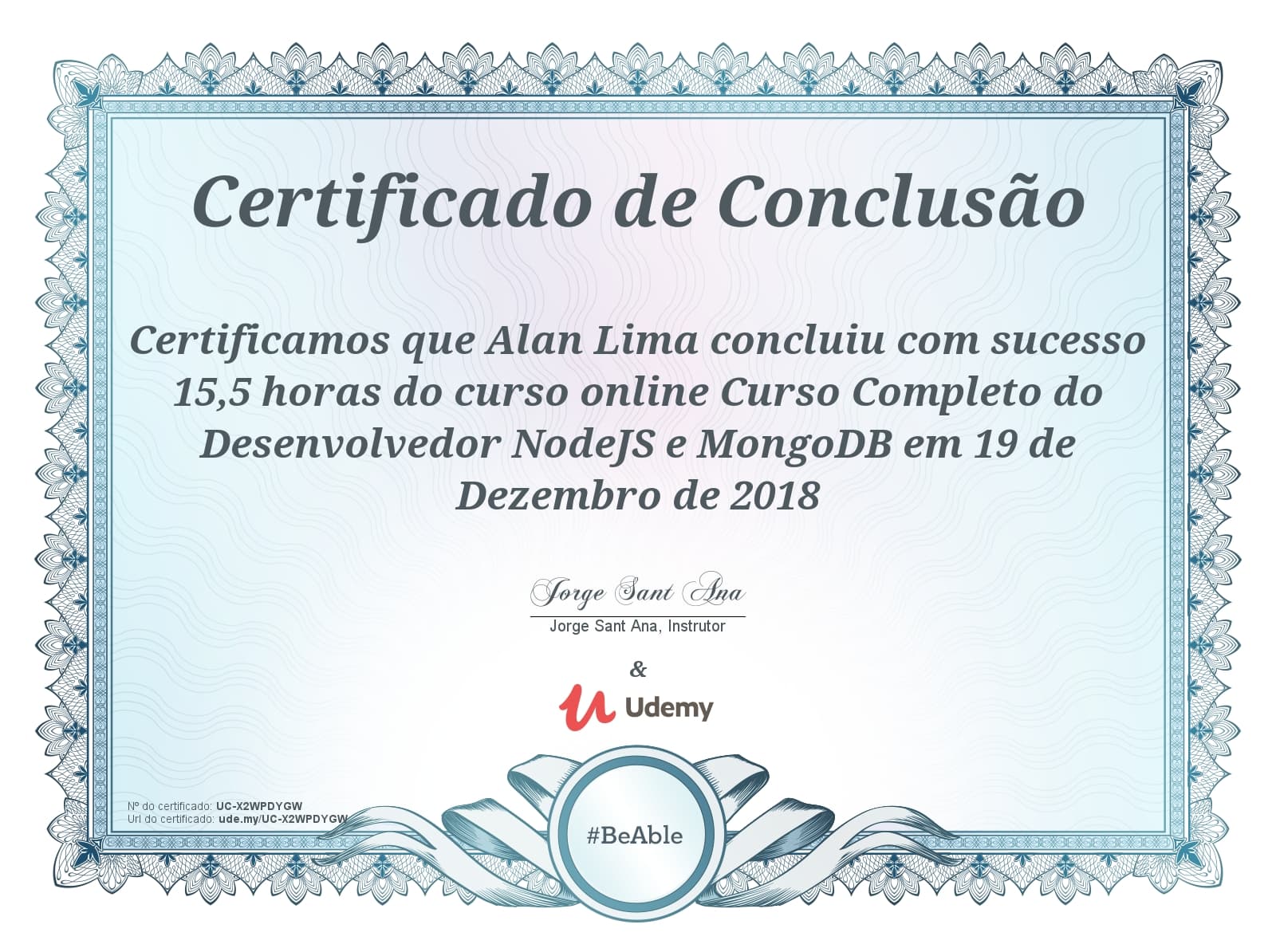 Certificado NodeJS